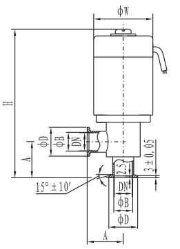 Клапан высоковакуумный демпфирующий электромагнитный GDC-J16A/KF