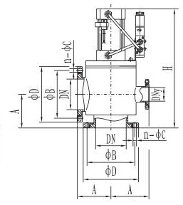 Клапан высоковакуумный нормально закрытый створчатый с пневматическим приводом GDQ-J(S)150A