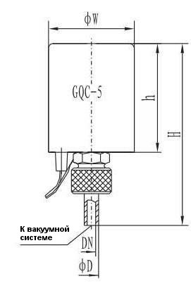 Клапан вакуумный газовый электромагнитный GQC-5